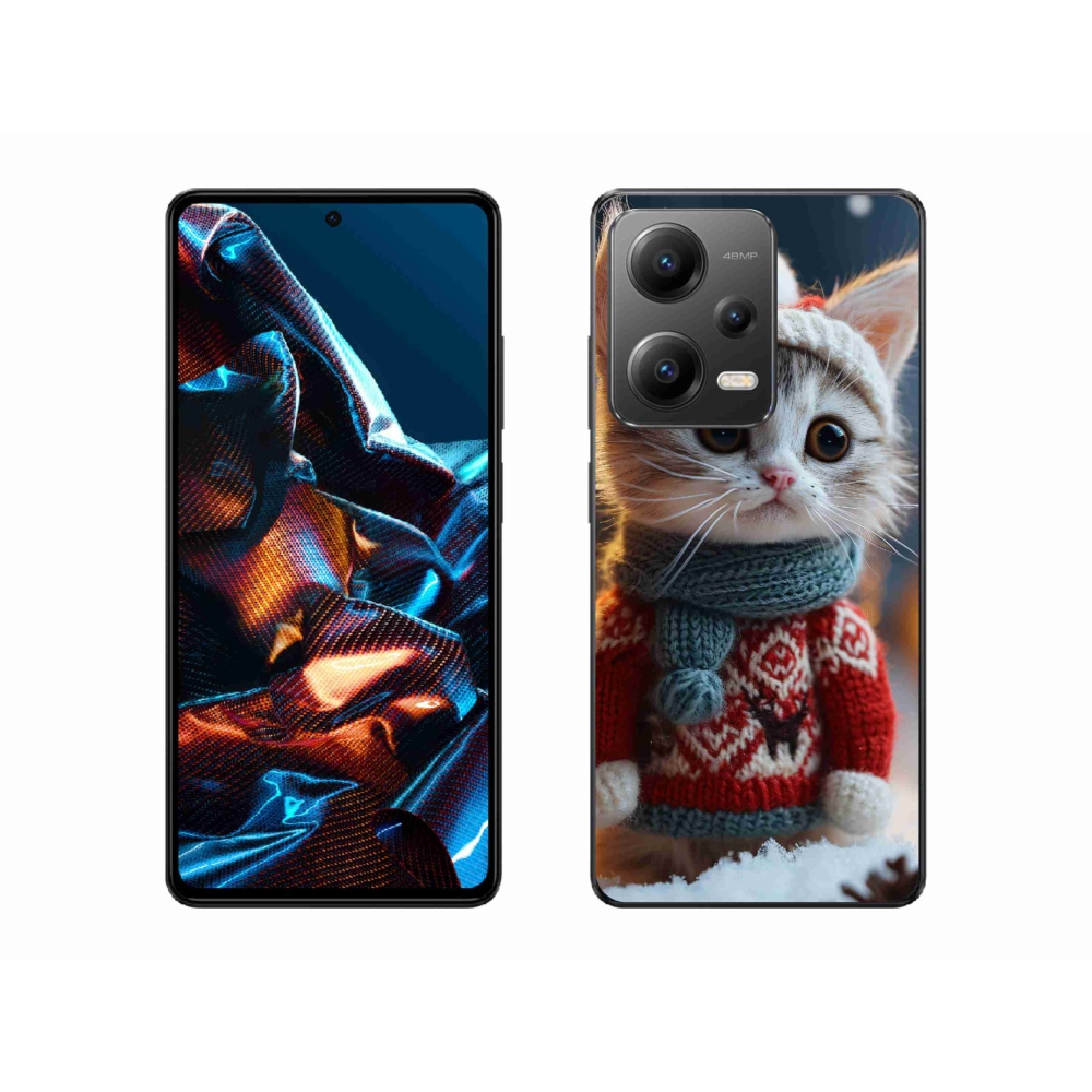 Gél borítás mmCase a Xiaomi Redmi Note 12 Pro 5G-hez - cica pulóverben