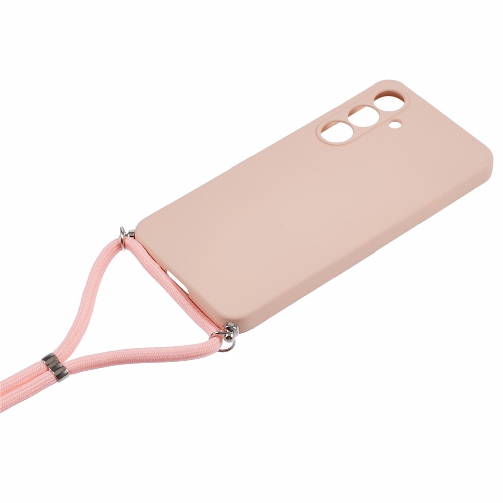 Bélelt zselés tok húzózsinórral Samsung Galaxy A17 4G/5G - rózsaszínű