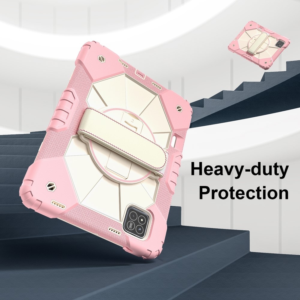 Strapabíró huzat kéztartóval és vállpánttal Xiaomi Pad 7/7 Pro készülékhez - rózsaarany színben