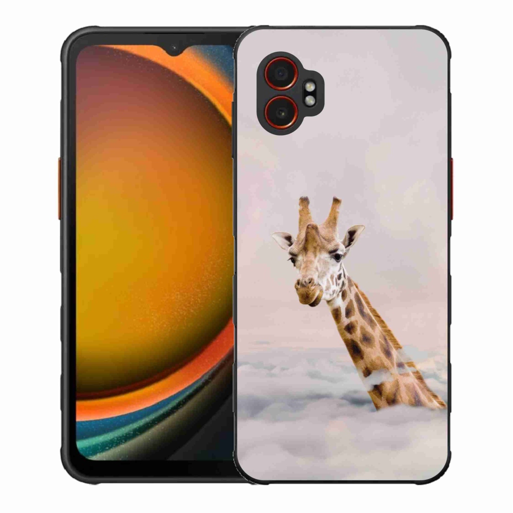 Zselés borítás mmCase Samsung Galaxy Xcover 7 Pro készülékhez - zsiráf a felhőkben
