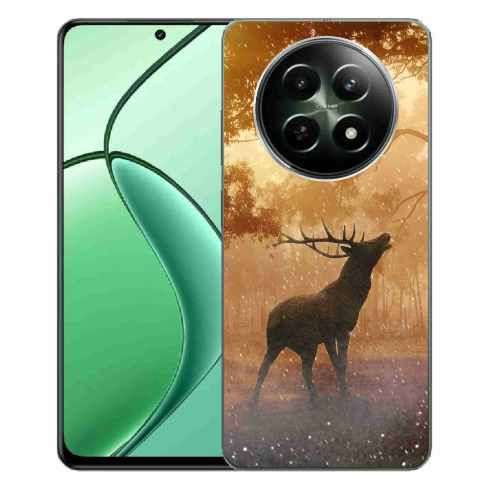 Zselés borítás mmCase a Realme 12 5G/12x 5G számára - szarvasok a szarvasbőgésben