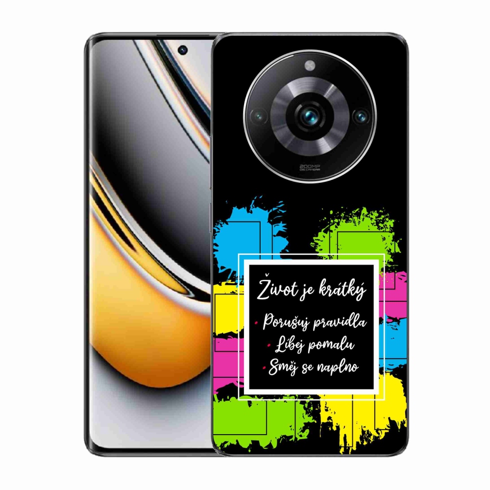 Gél borítás mmCase a Realme 11 Pro/11 Pro+ készülékhez - Idézet 5 fekete háttér