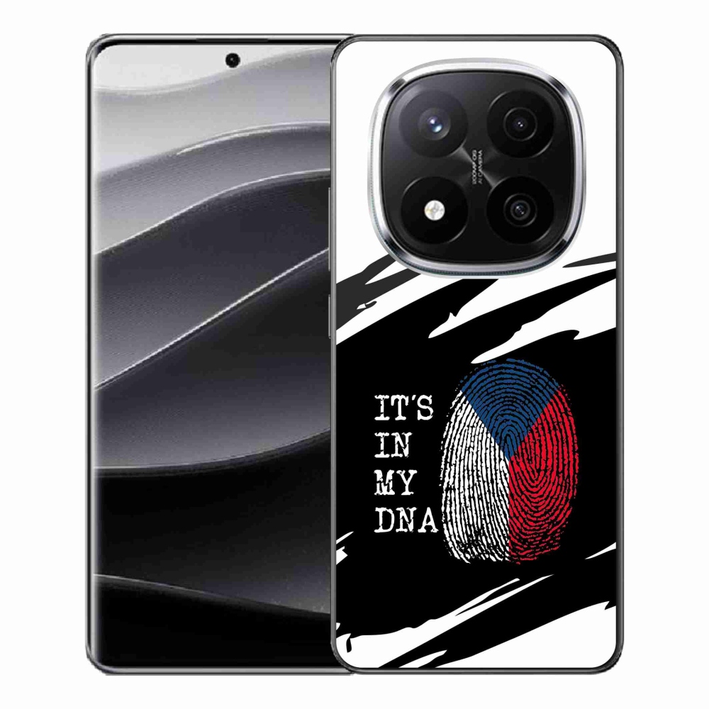 Gél borító mmCase a Xiaomi Redmi Note 14 Pro+ 5G - zászlós ujjlenyomat fekete és fehér háttérrel