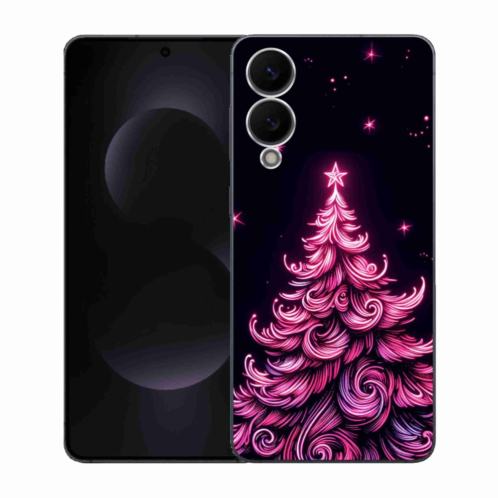 Gél borítás mmCase Samsung Galaxy S25 Edge készülékhez - neon karácsonyfa 2