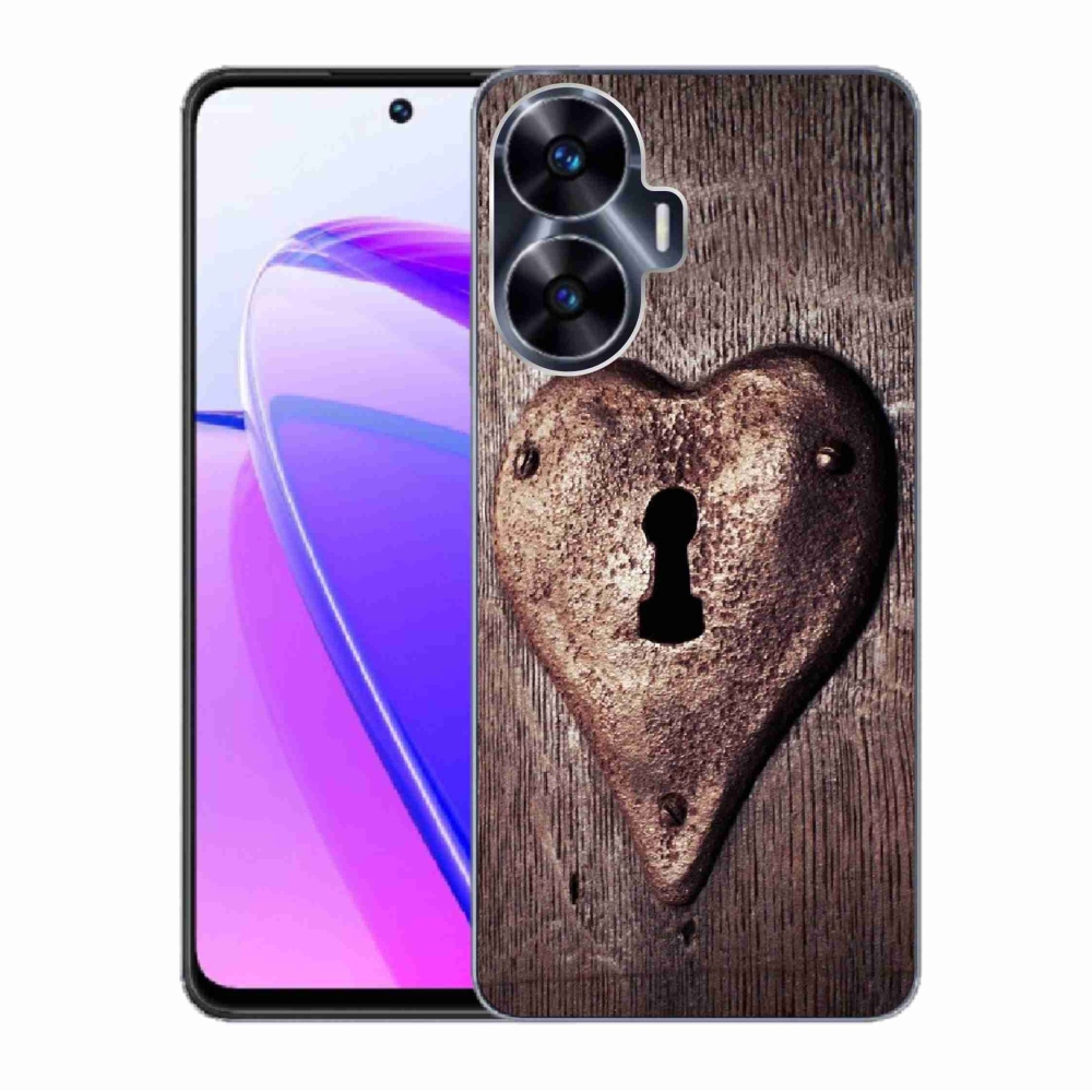 Gél borítás mmCase a Realme C55 készülékhez - szív alakú zár