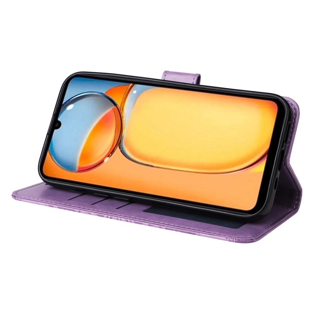 Napraforgó könyvtáska Xiaomi Poco C65/Redmi 13C - lila