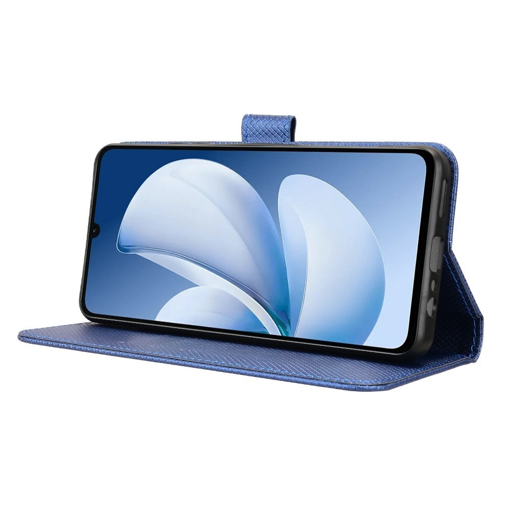 Gyémánt könyvtáska Realme Note 70T-hez - kék