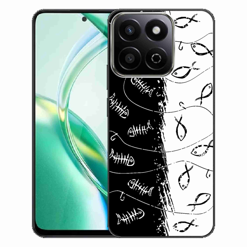 Zselés borító mmCase a Honor 200 Smart 5G készülékhez - csontvázak és halak