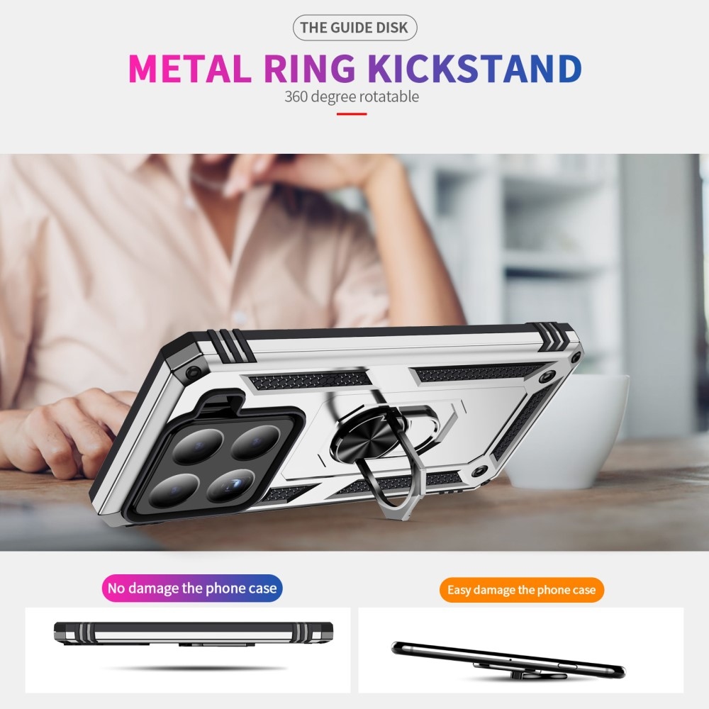 Gyűrűk tartós burkolat Xiaomi 15 - ezüst