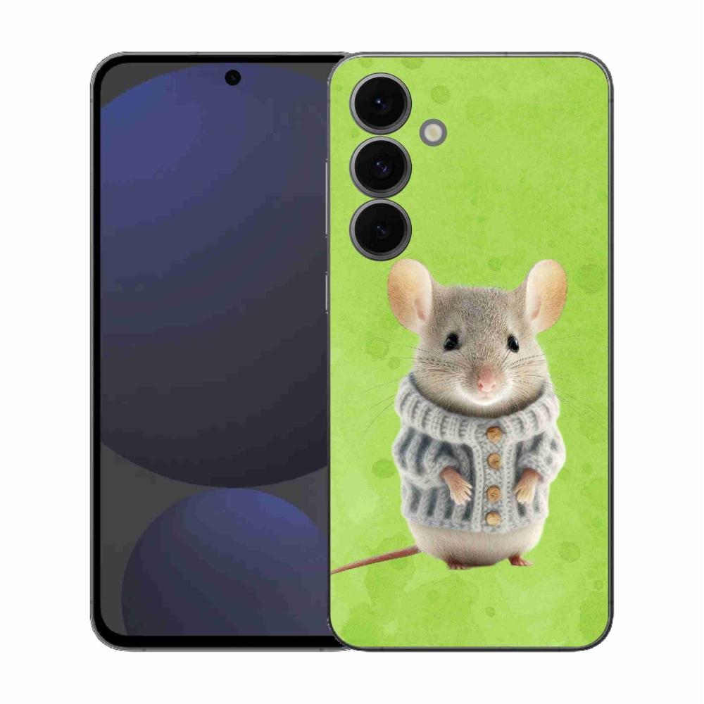Zselés borítás mmCase Samsung Galaxy S25 FE - egér pulóverben
