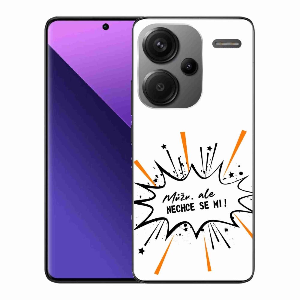 Gél borító mmCase a Xiaomi Redmi Note 13 Pro+ 5G számára - vicces szöveg 11 fehér háttérrel