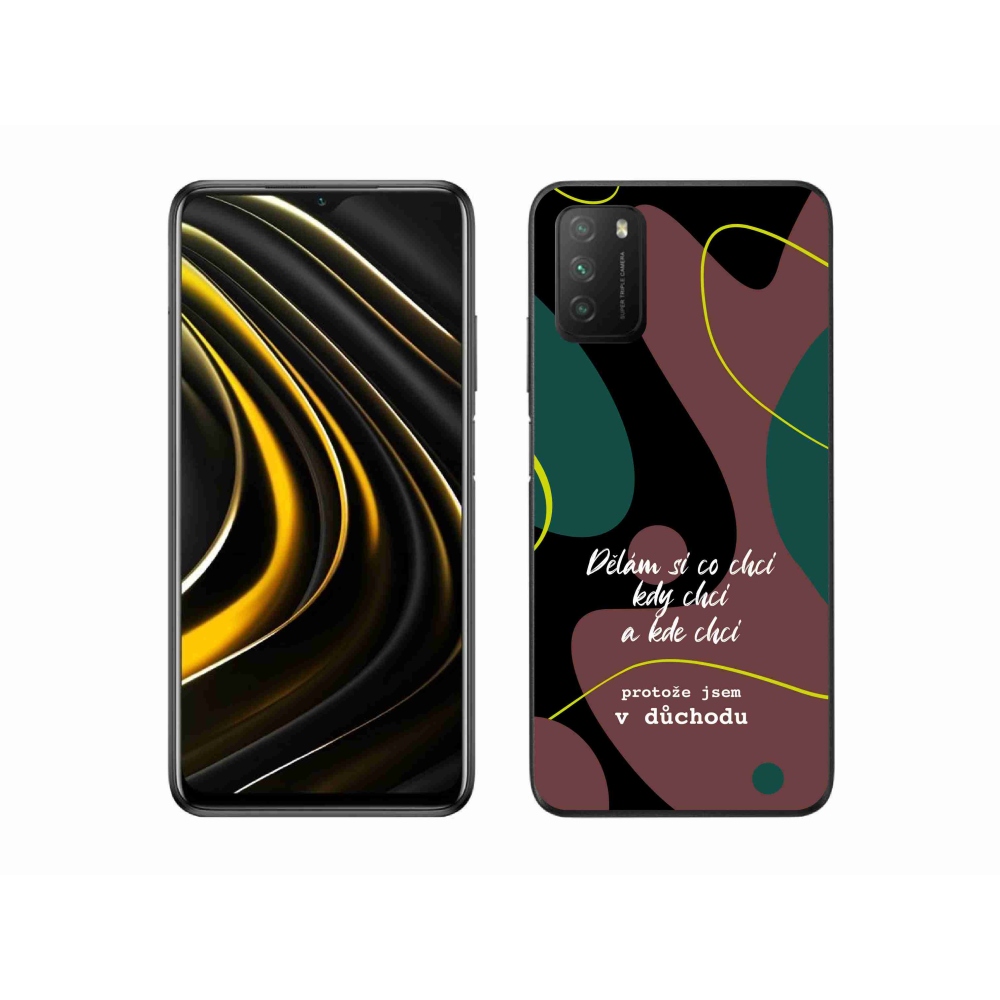 Gél borító mmCase a Xiaomi Poco M3-hoz - vicces szöveg 10 fekete háttér