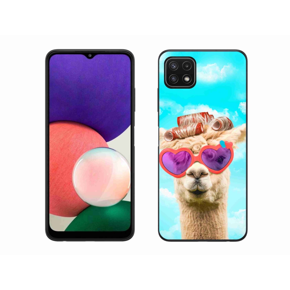 Zselés borítás mmCase Samsung Galaxy A22 5G - szemüveges láma