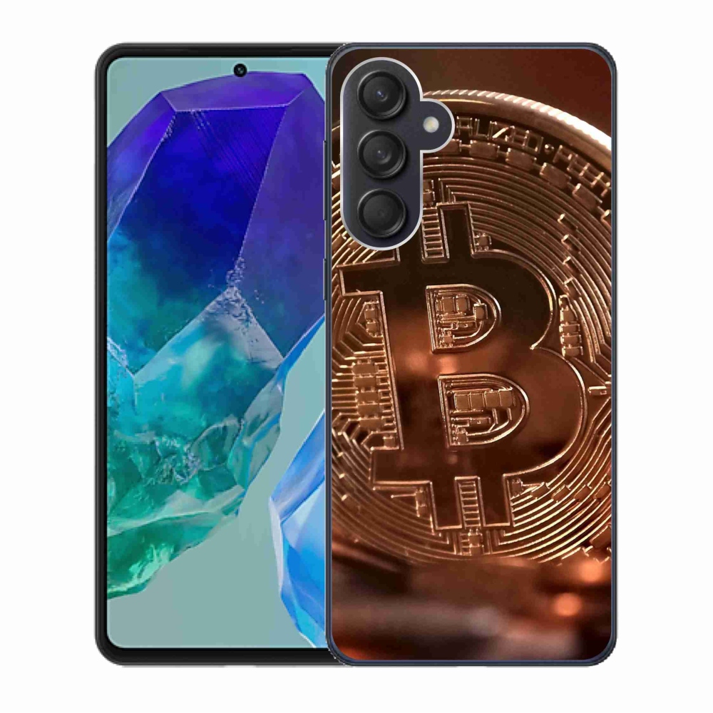 Gél borító mmCase a Samsung Galaxy M55 5G számára - bitcoin