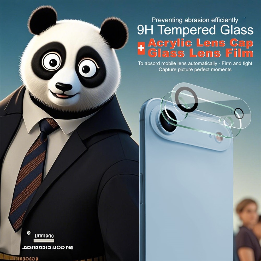 IMK kamera lencse üveg iPhone 17 Air - fekete gyűrűk