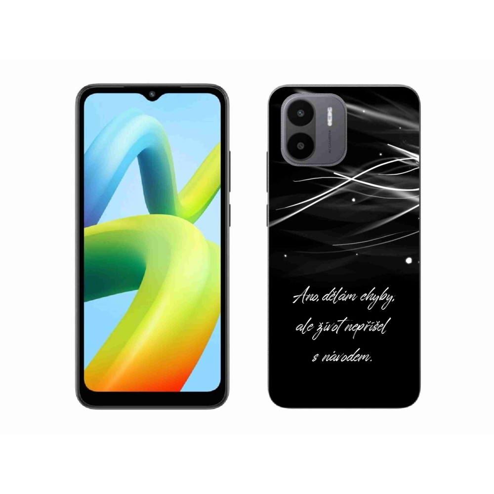 Gél borítás mmCase a Xiaomi Redmi A1 készülékhez - idézem fekete háttérrel