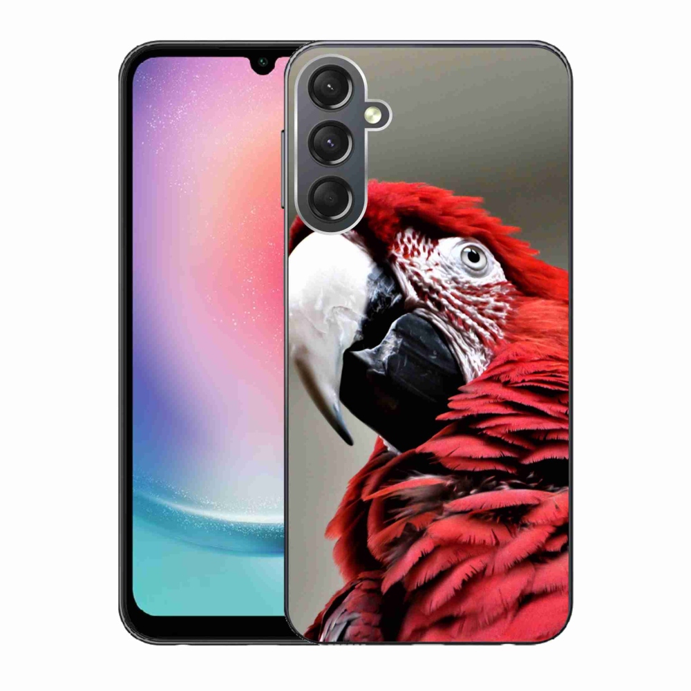 Gél tok mmCase Samsung Galaxy A24 készülékhez - papagáj ara piros