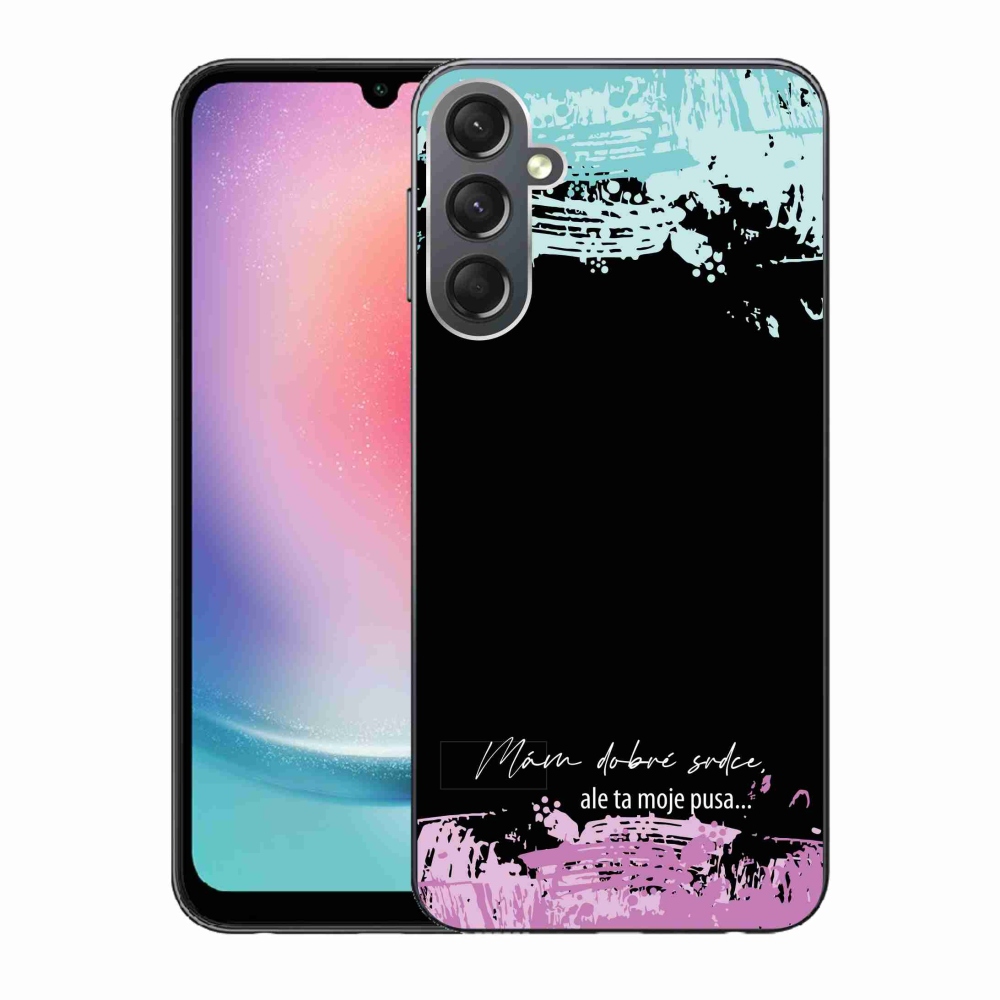Gél borító mmCase Samsung Galaxy A24 készülékhez - vicces szöveg 3 fekete háttér
