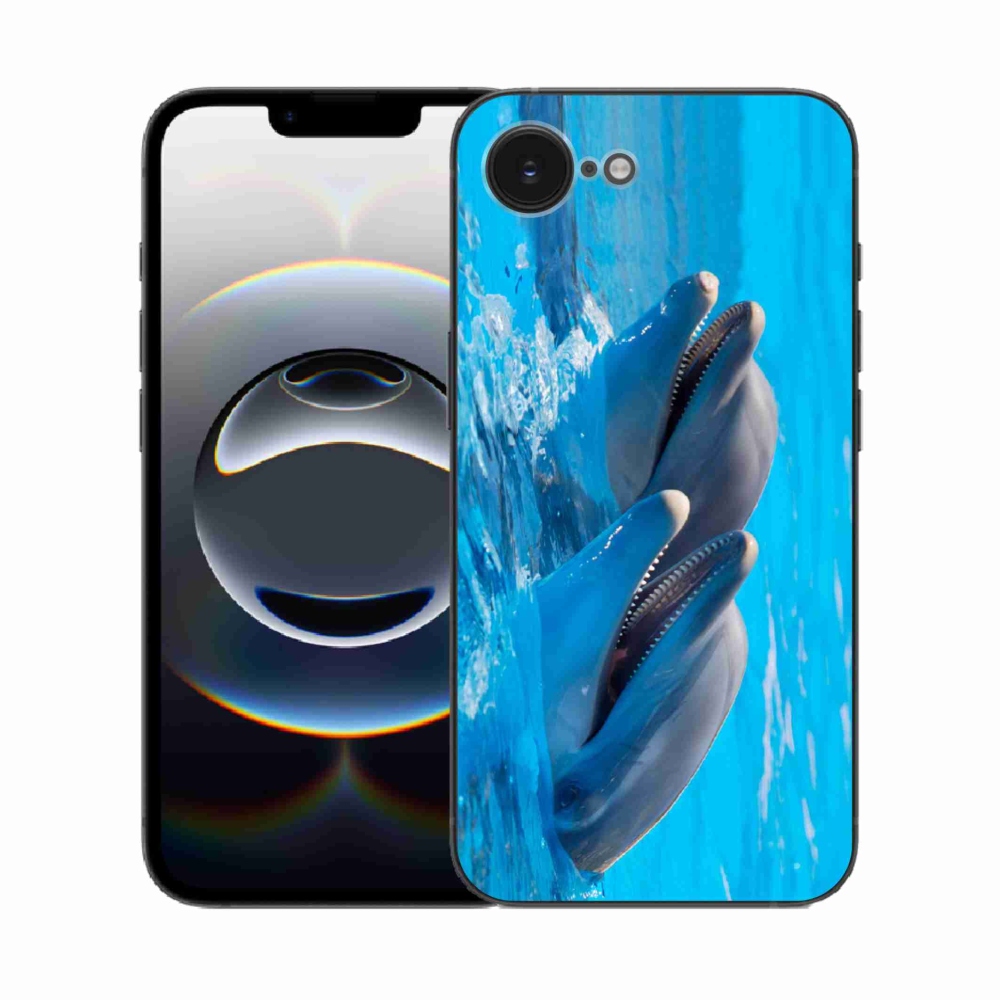 Zselés borítás mmCase iPhone 16e készülékhez - delfinek