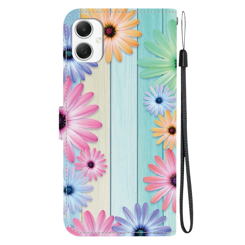 Sokoldalú könyv tok Samsung Galaxy A06 4G - színes muskátlikhoz