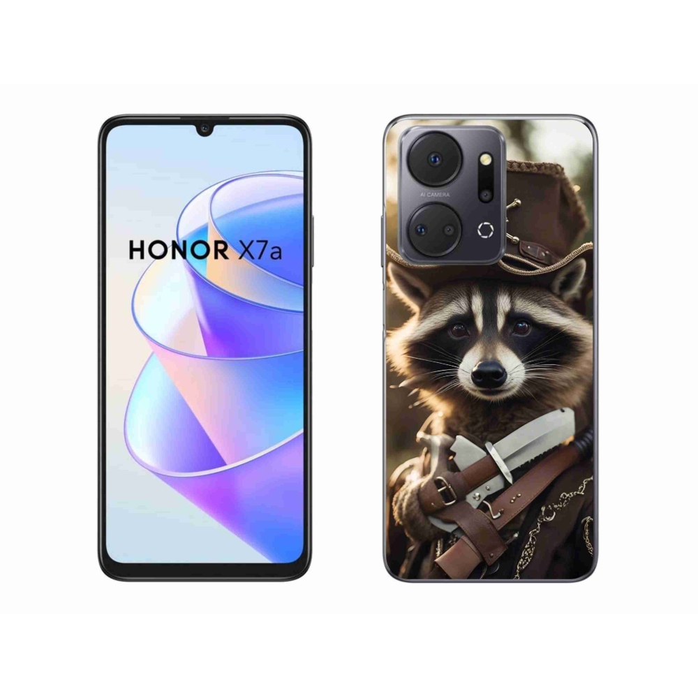 Gél borító mmCase a Honor X7a számára - mosómedve egyenruhában