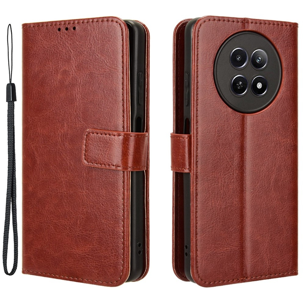 Őrült könyvtáska a Realme 12 5G/12x 5G készülékhez - barna színben