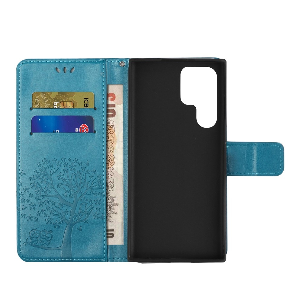 Fa könyv tok Samsung Galaxy S24 Ultra készülékhez - kék