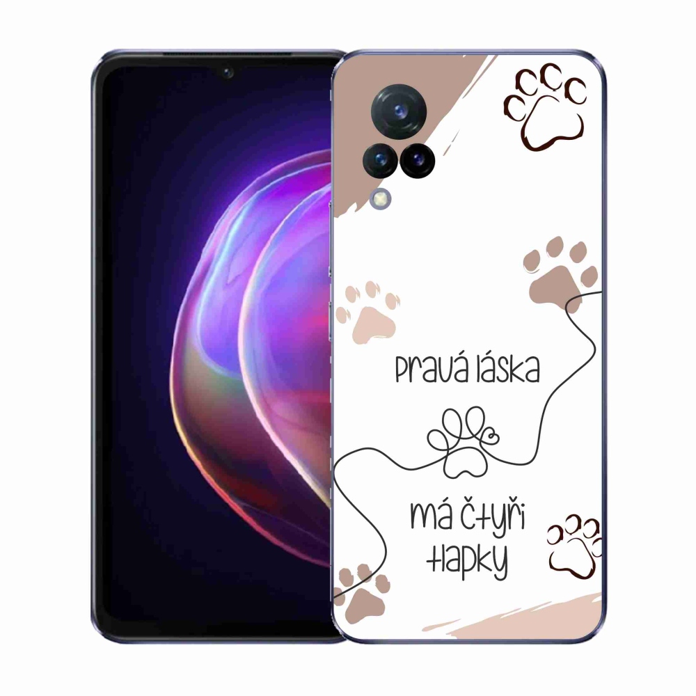 Gél borító mmCase a Vivo V21 4G/5G készülékhez - kutya motívum 1 fehér háttér