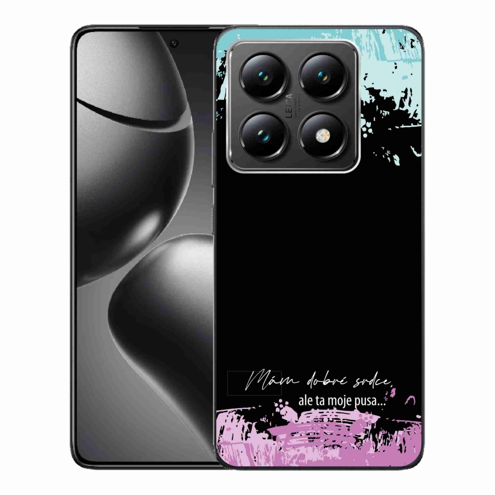 Gél borító mmCase a Xiaomi 14T-hez - vicces szöveg 3 fekete háttérrel