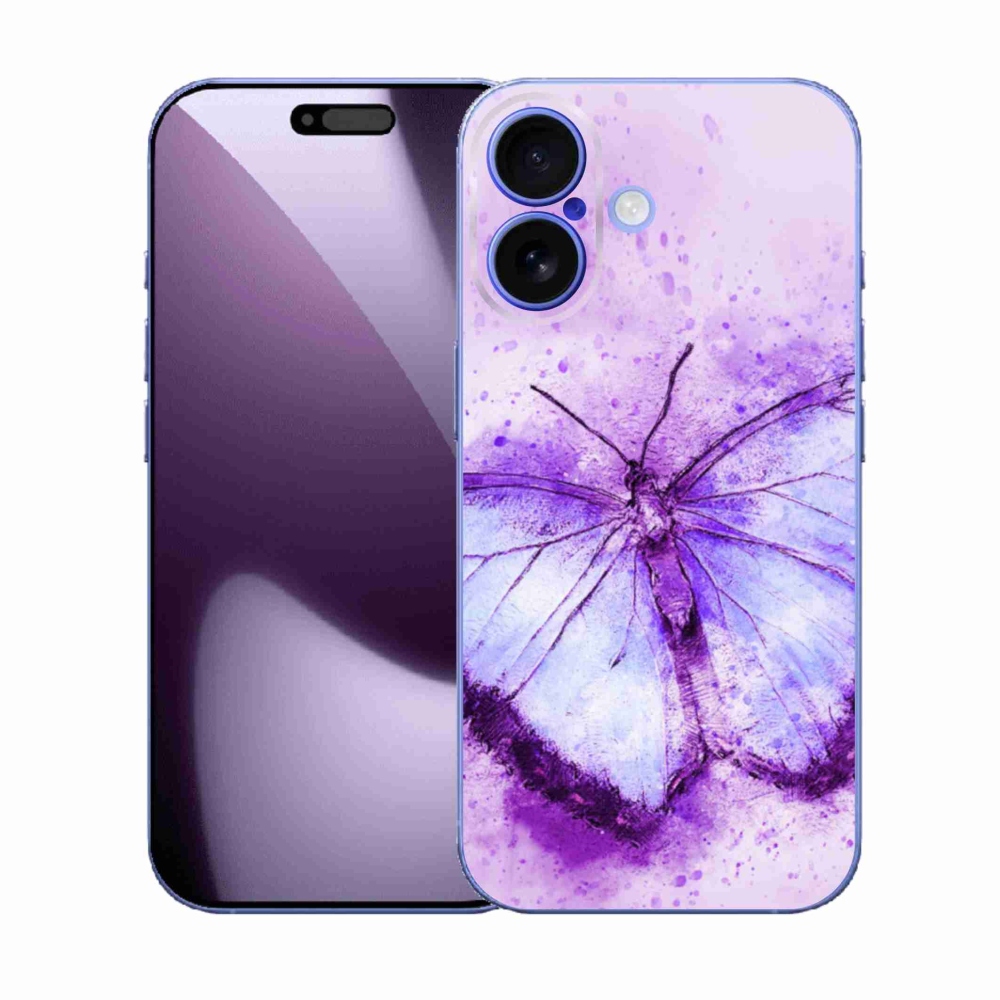 Zselés borítás mmCase iPhone 17 készülékhez - lila pillangó