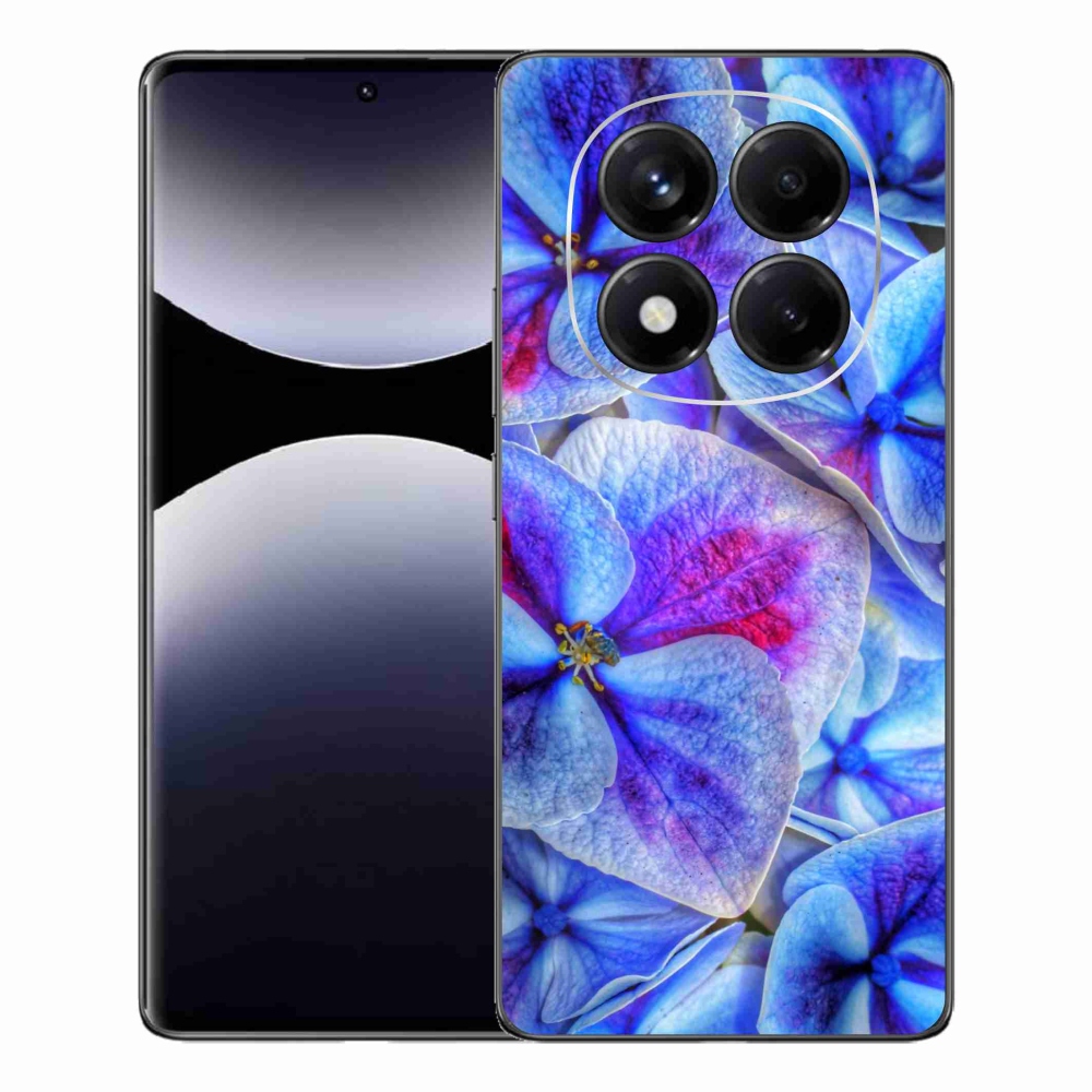 Gél borítás mmCase a Xiaomi Redmi Note 14 Pro-hoz - kék virágok 1