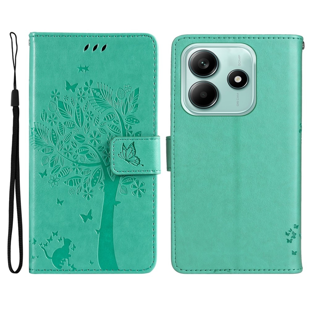 Fák könyve tok Xiaomi Redmi Note 14 5G - teal - teal - kék színű