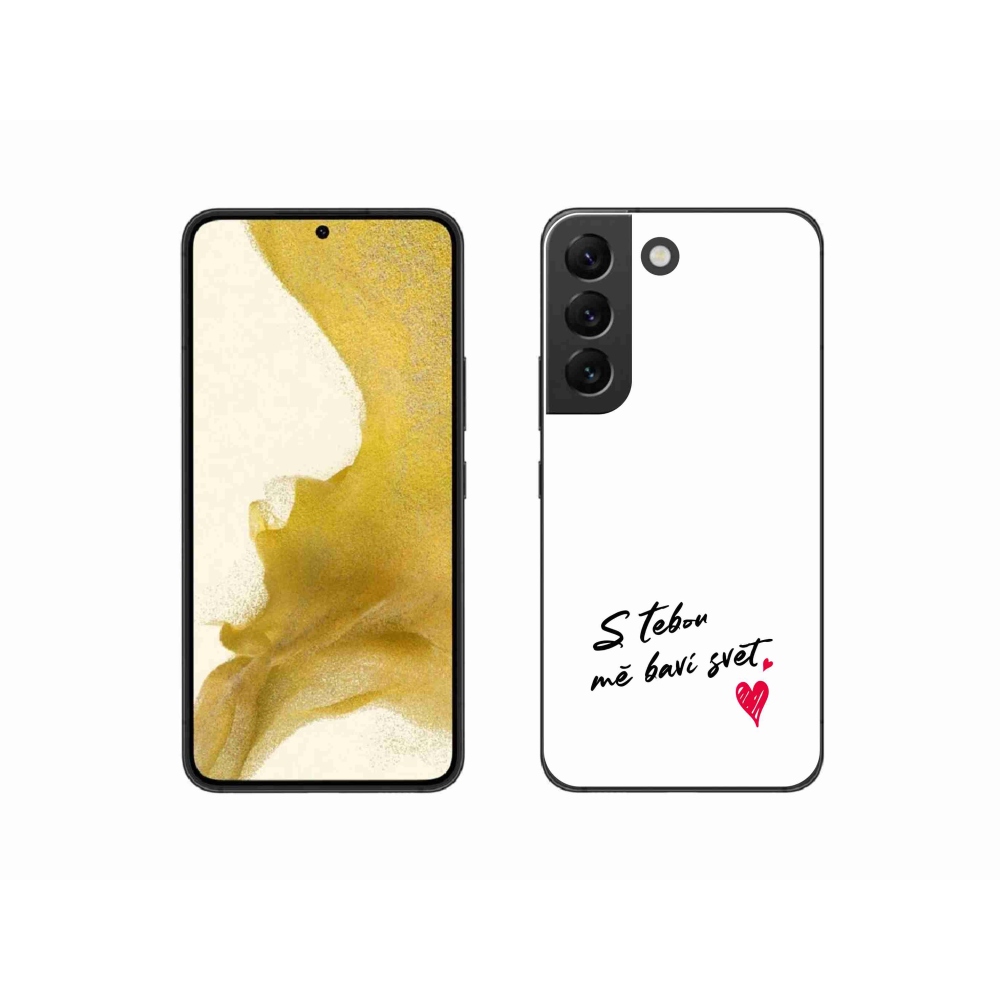 Gél borító mmCase Samsung Galaxy S22 5G - szerelmes szöveg 1 fehér háttér