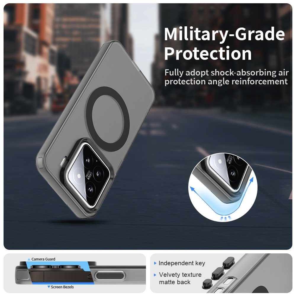 Candy zselés tok MagSafe a Xiaomi 15-ön - fekete