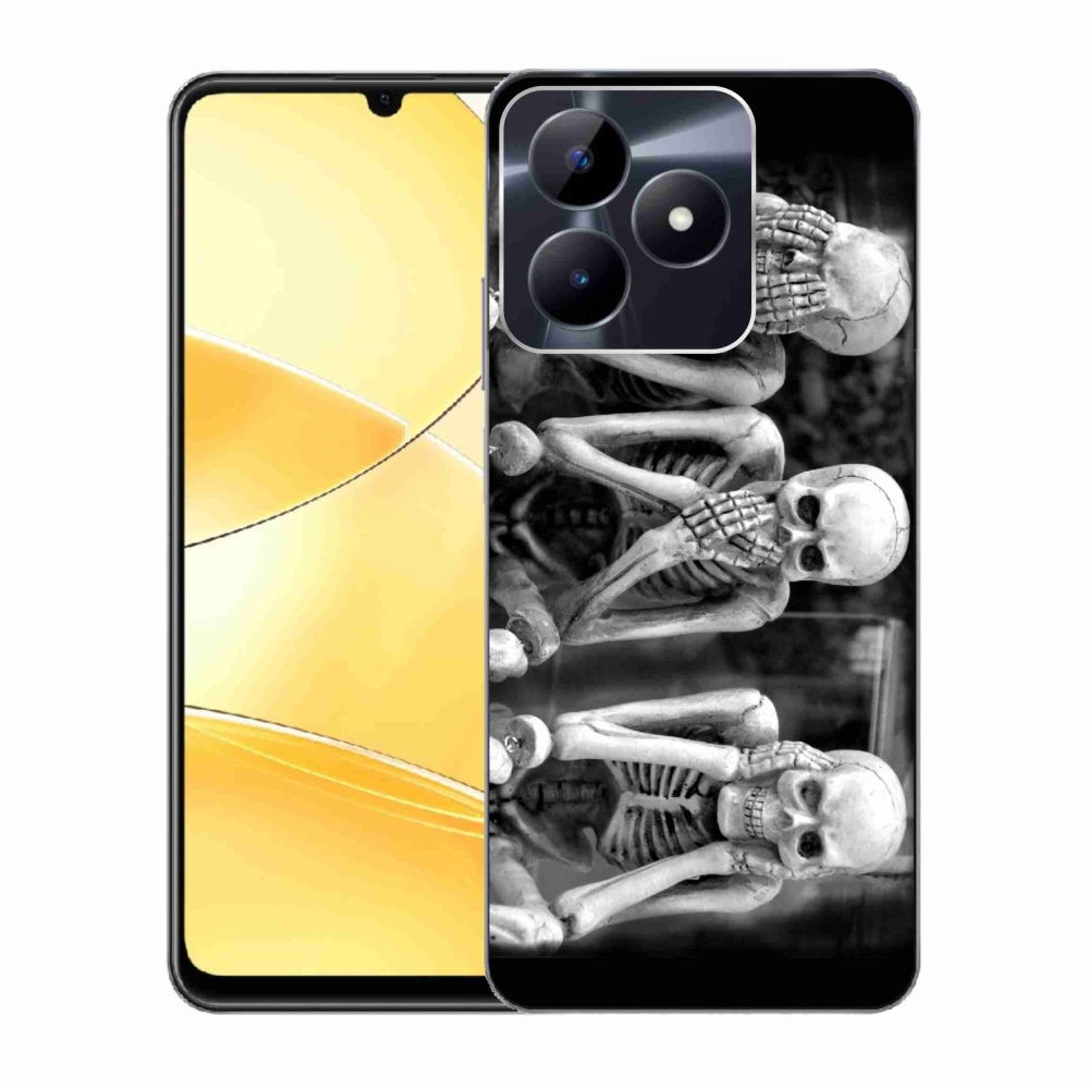 Zselés borítás mmCase a Realme C51/C53 készülékhez - csontvázak