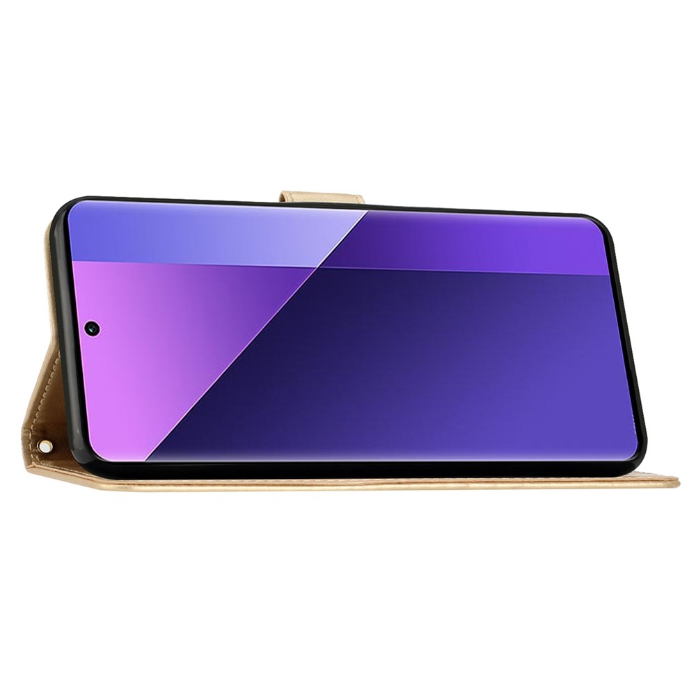 Virágok könyv tok Motorola Moto G85 5G - arany színű