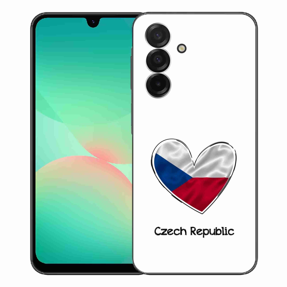 Gél borító mmCase Samsung Galaxy A26 5G - zászlós szív fehér háttérrel