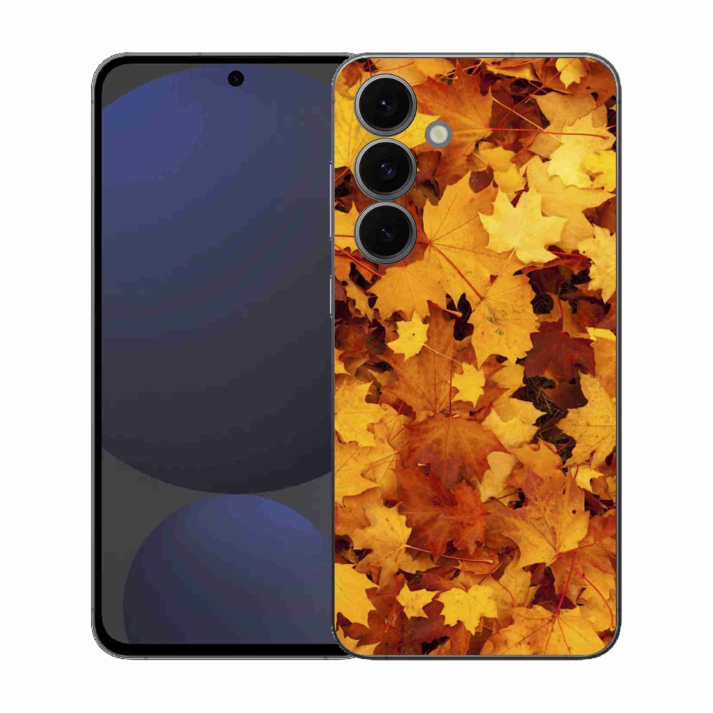 Zselés borítás mmCase Samsung Galaxy S25 FE - juharlevelek