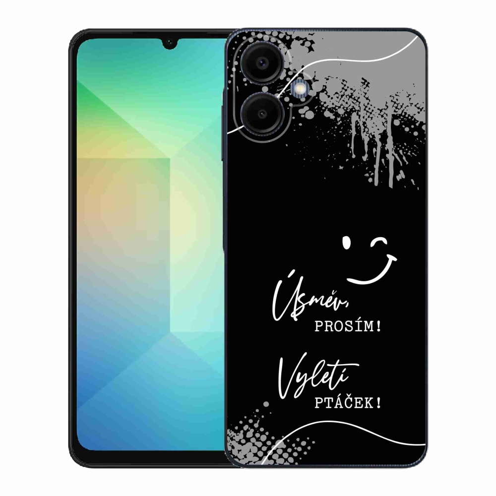 Gél borító mmCase Samsung Galaxy A06 4G - vicces szöveg 4 fekete háttérrel