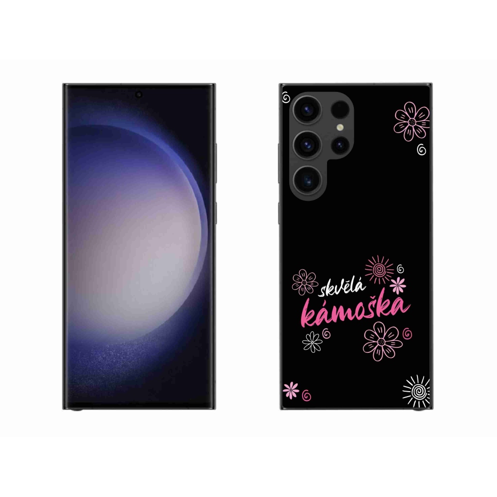 Gél borítás mmCase Samsung Galaxy S23 Ultra 5G - nagyszerű haver fekete háttérrel