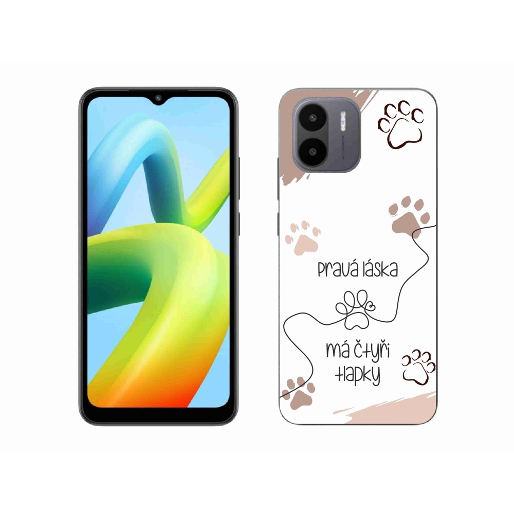 Gél borítás mmCase a Xiaomi Redmi A1 készülékhez - kutyamotívum 1 fehér háttér