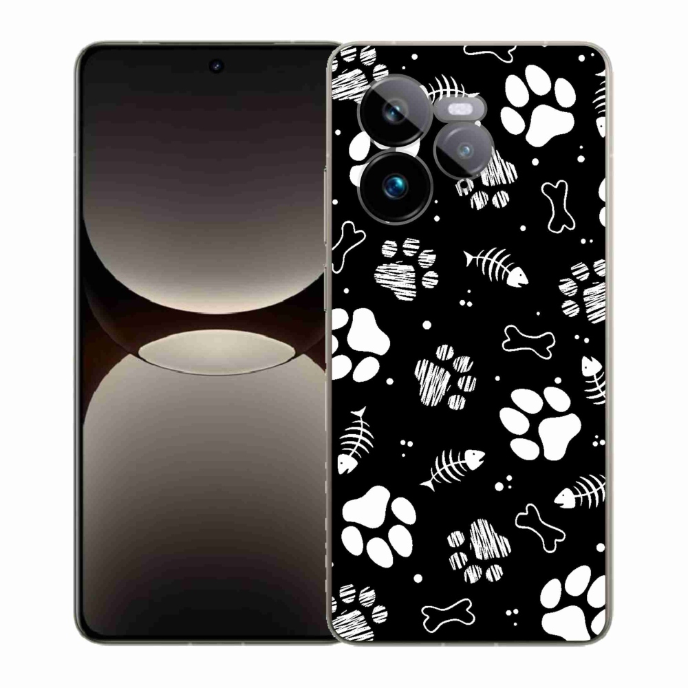 Gél borítás mmCase a Realme GT 7 Pro 5G számára - kutyamancsok