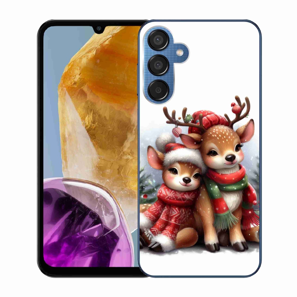 Zselés borítás mmCase Samsung Galaxy M15 5G - karácsonyi rénszarvashoz