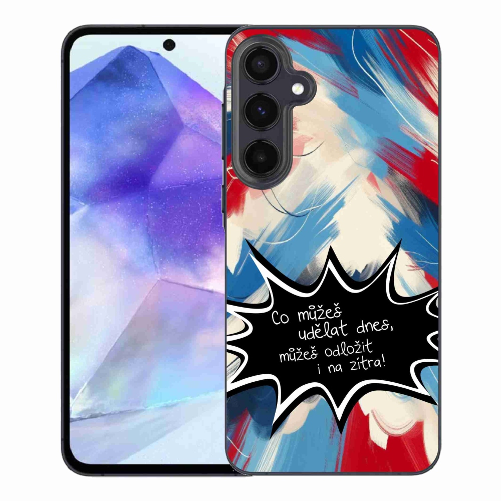 Gél borító mmCase Samsung Galaxy A55 5G - vicces szöveg 9 fekete háttér