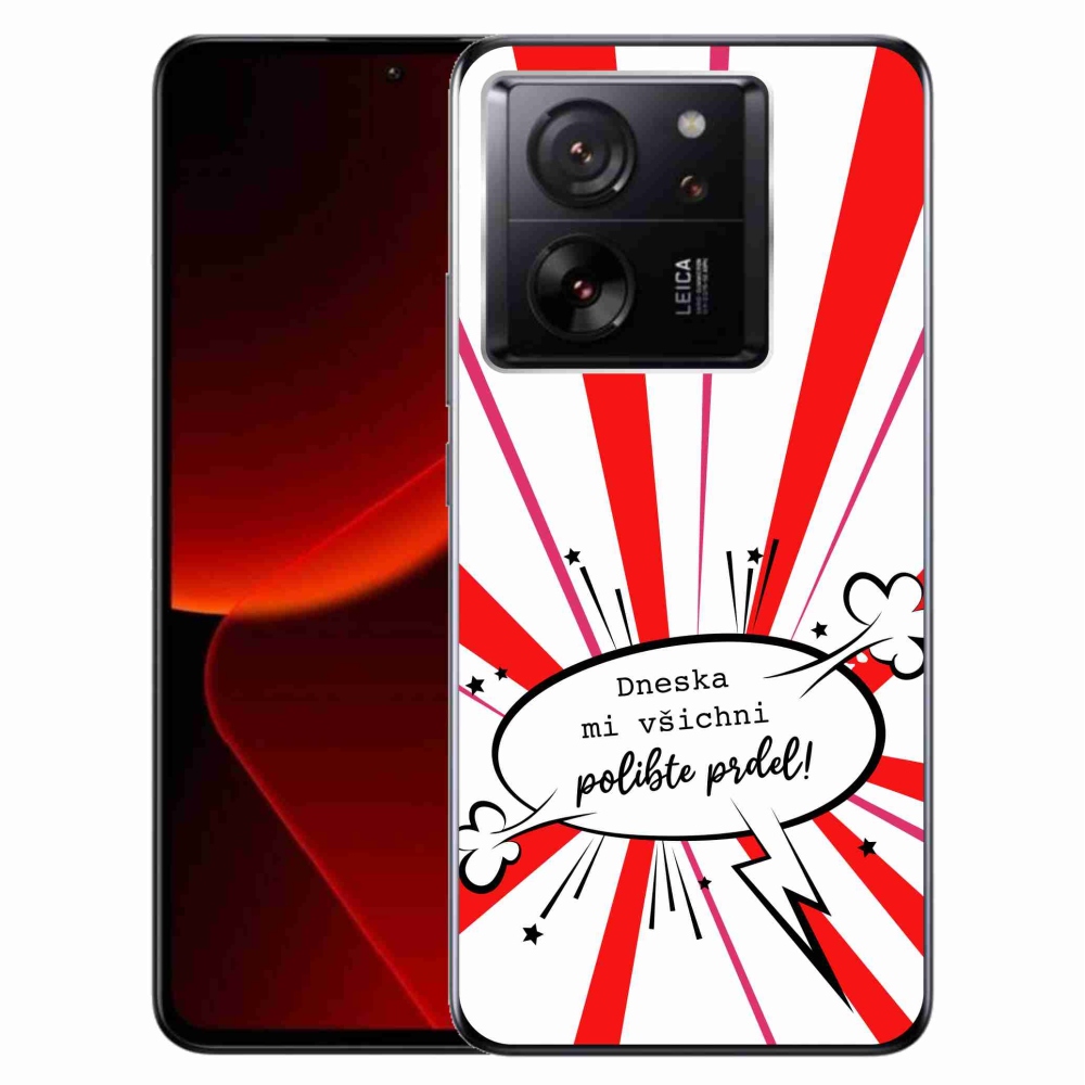 Gél borító mmCase a Xiaomi 13T/13T Pro készülékhez - vicces szöveg 15 fehér háttérrel