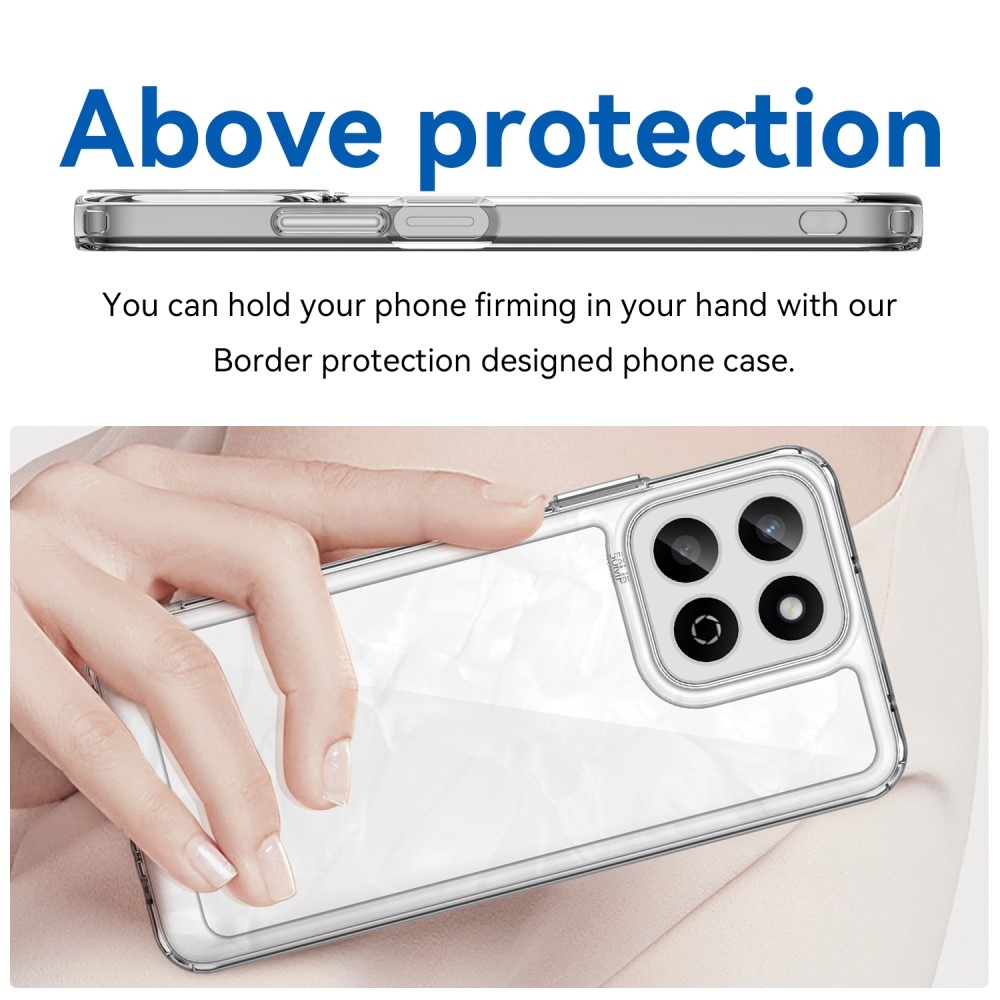 Gél tok kemény hátlappal a Honor 200 Smart 5G készülékhez - átlátszó