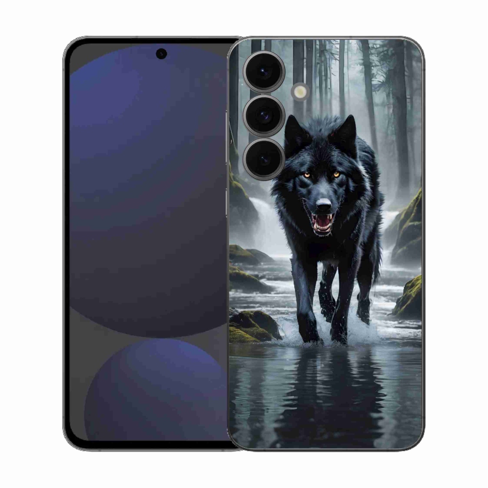 Gél védőhuzat mmCase Samsung Galaxy S25 FE - fekete farkas