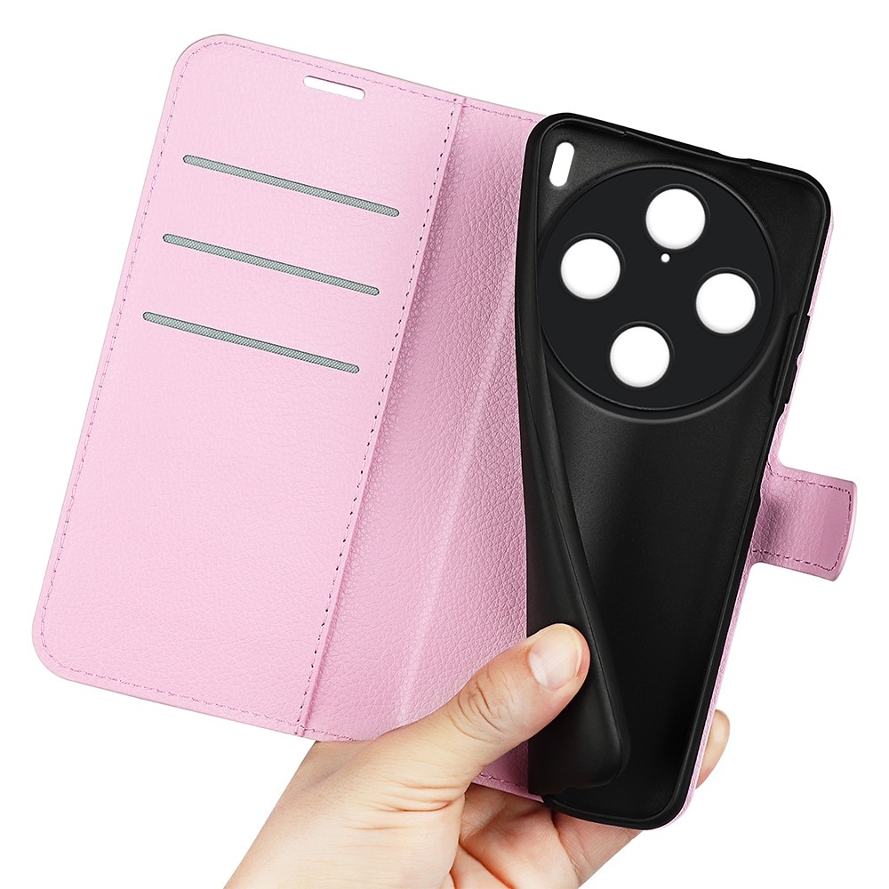 Litchi könyv tok a Vivo X100 Pro 5G-hez - rózsaszínű