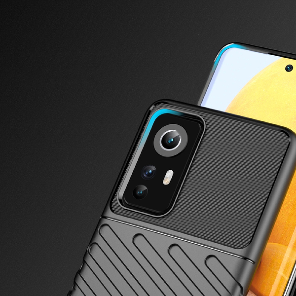 Thunder tartós zselés tok Xiaomi 12/12X készülékhez - fekete