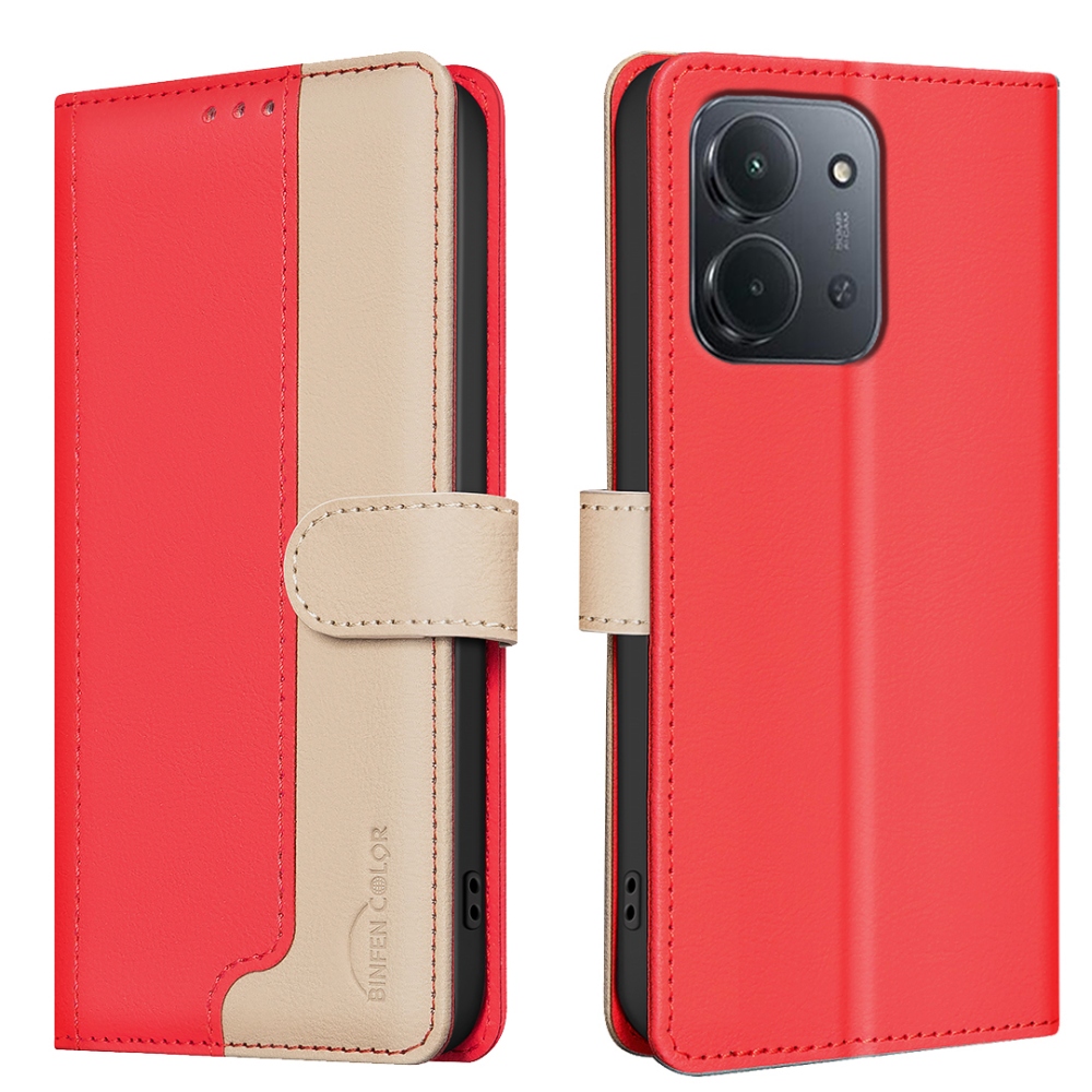 BNF DUO könyvtáska Xiaomi Redmi 15C 4G/5G (173mm) - piros